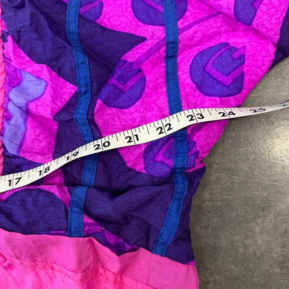 Vintage Y2K 90's Sergio Tacchini Winbreaker Track Full Zip Jacket Italy M Pink - Picture 4 of 5